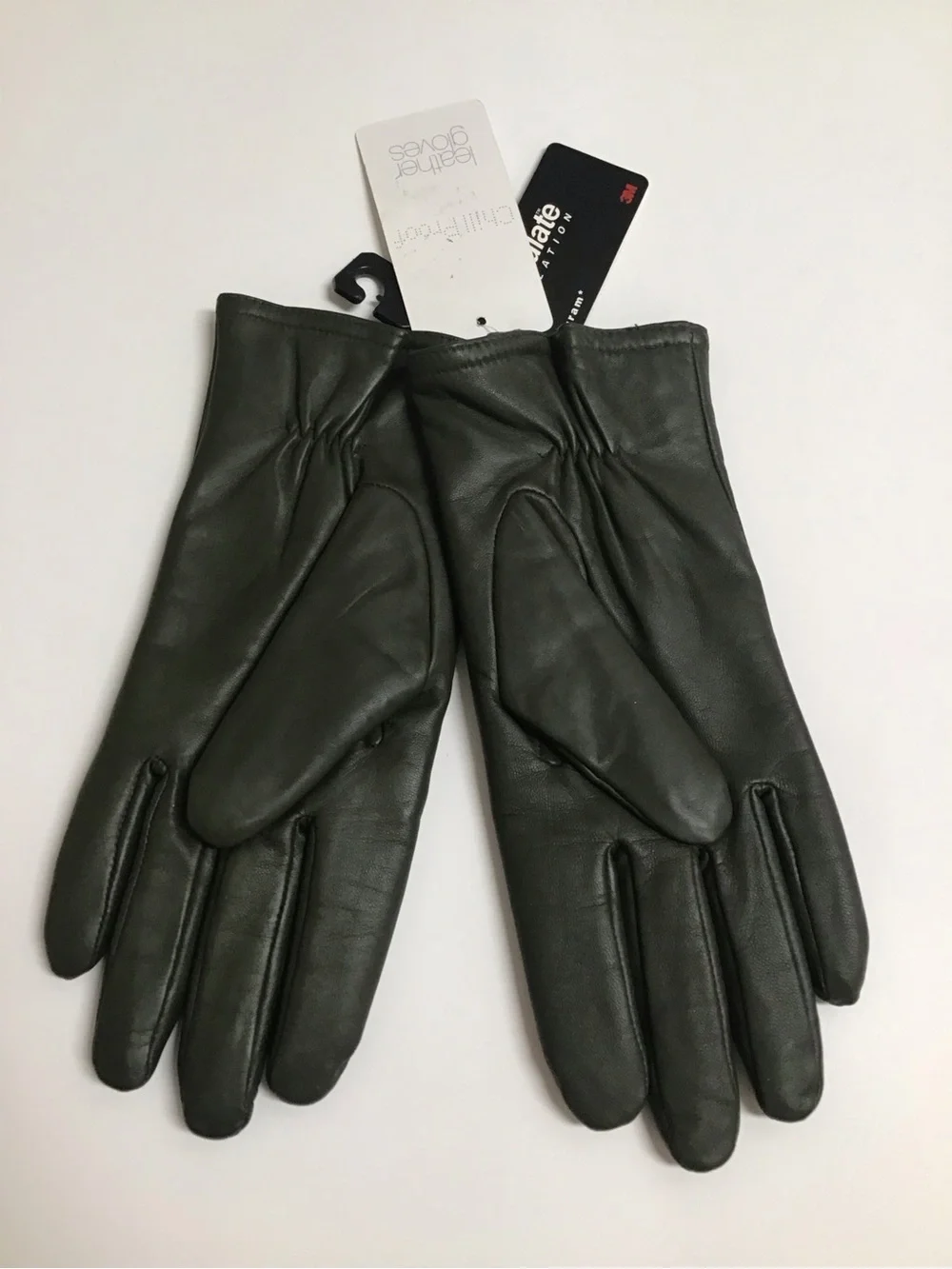 Thinsulate Green Leather Gloves Women XL Green 3M Insulated SOFT Classic Tag NEW